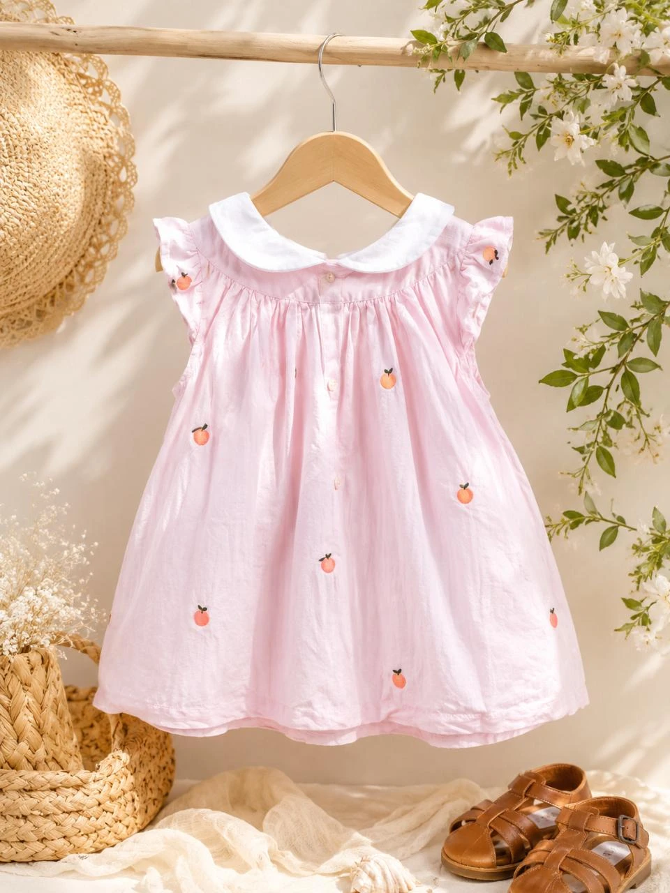 Vestido color rosa edad 6 meses marca jacadi – photo 2